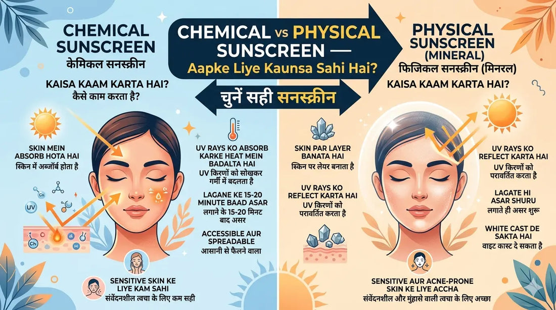 Chemical vs Physical Sunscreen — Hindi