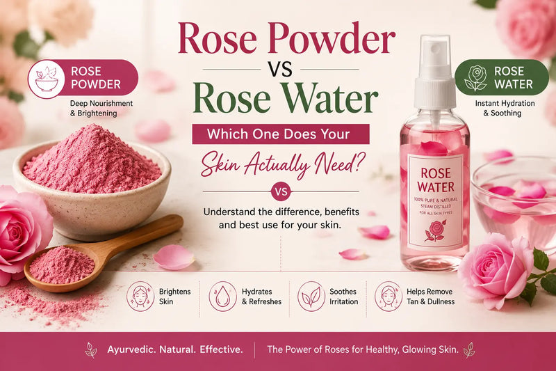 Rose Powder vs Rose Water: Difference, Benefits & Which Is Better for Your Skin?
