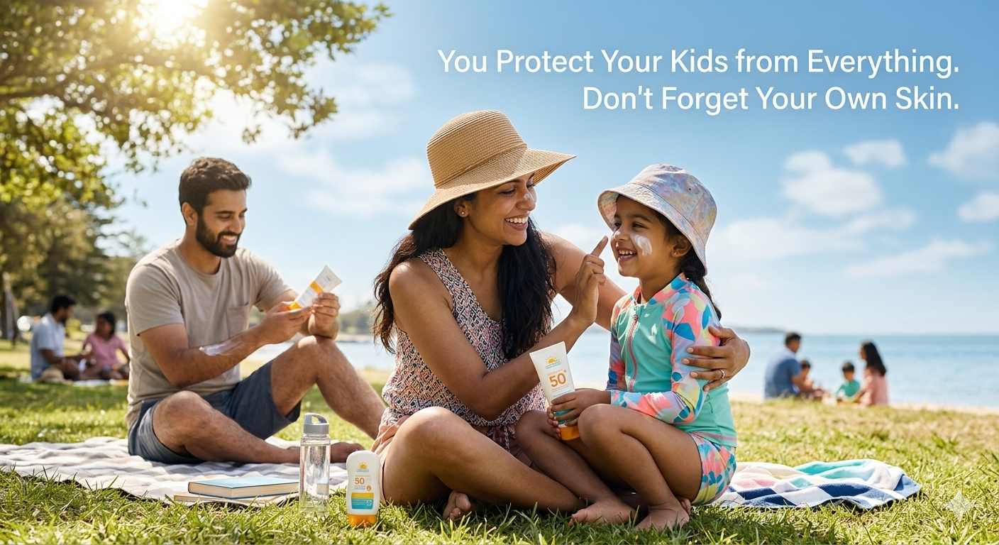 You Protect Your Kids from Everything. Don't Forget Your Own Skin.