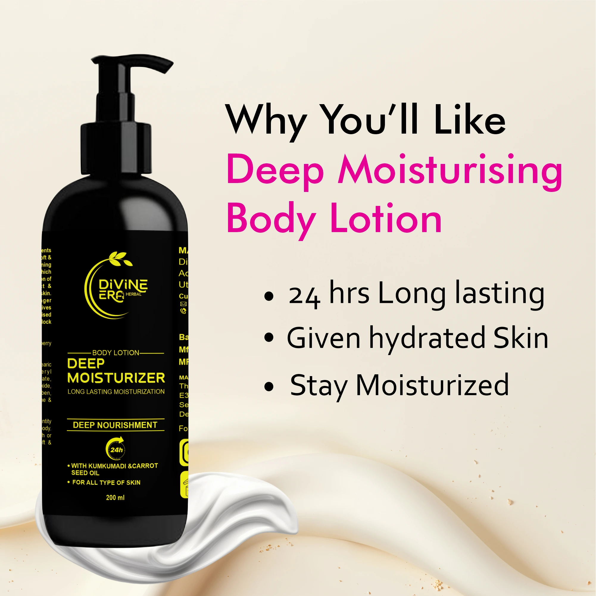 Deep Moisturizing Body Lotion 200ml | Deep Moisturizing & Nourishing Body Care