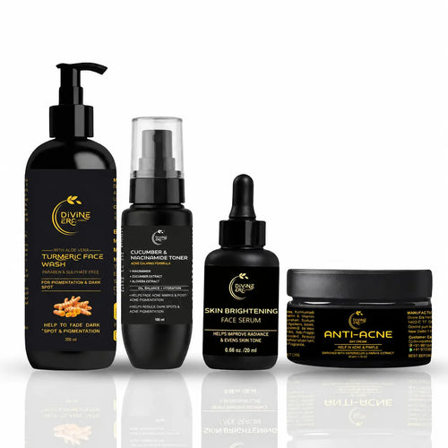 Anti Acne Complete Ritual Kit | 4-Step Herbal Skincare for Acne, Pimples, Oily & Combination Skin Divine Era Herbal