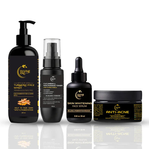 Anti Acne Complete Ritual Kit | 4-Step Herbal Skincare for Acne, Pimples, Oily & Combination Skin Divine Era Herbal