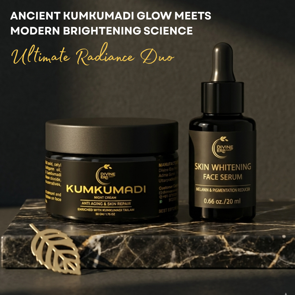 De Pigmentation Kit – Kumkumadi Cream & Face Serum for Dark Spots, Pigmentation & Uneven Skin Tone