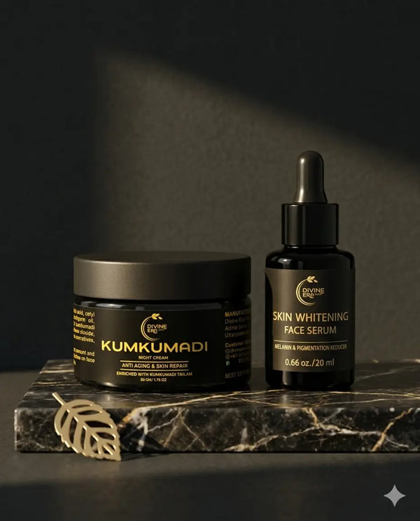De Pigmentation Kit – Kumkumadi Cream & Face Serum for Dark Spots, Pigmentation & Uneven Skin Tone