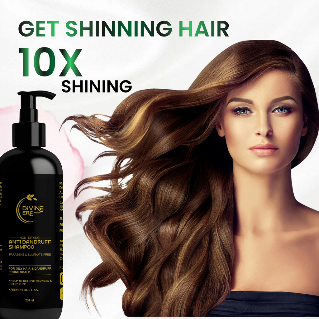 Divine Era Herbal Anti Dandruff Shampoo 200ml | Flake Control & Scalp Care Shampoo