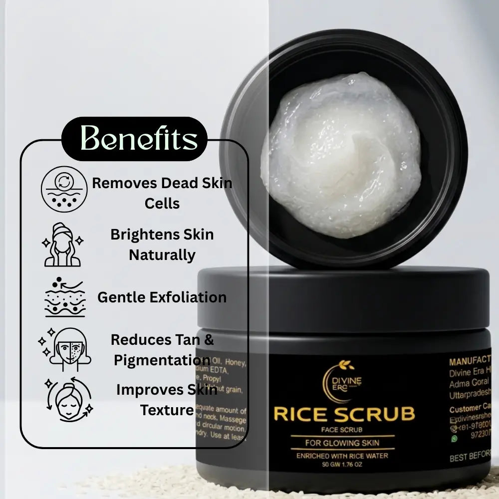 Rice Face Scrub for tan removal 50 gm
