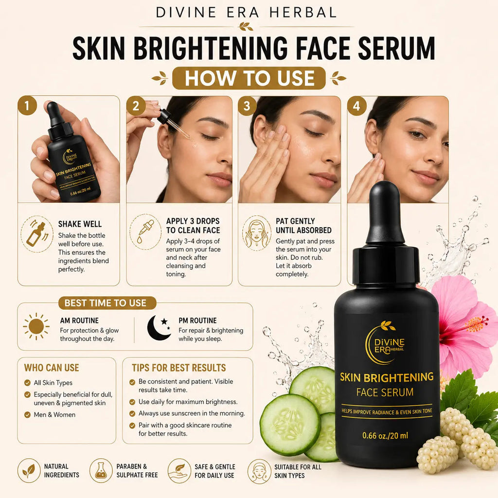 Skin whitening Face Serum 20 ml Divine Era Herbal