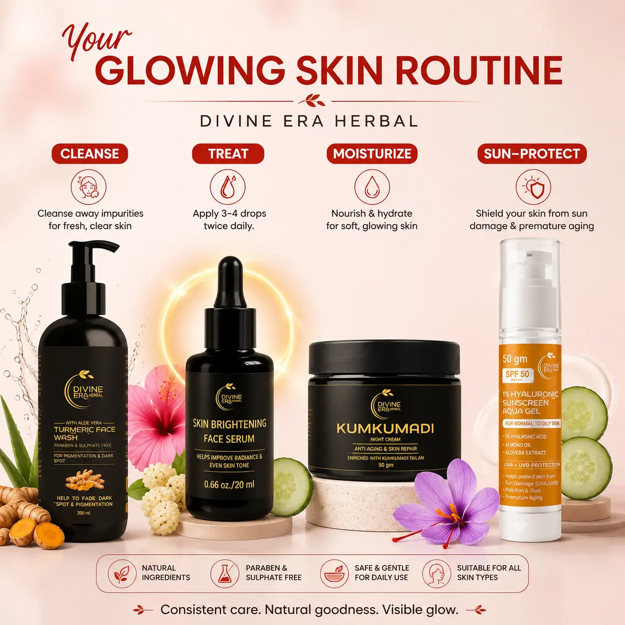 Skin whitening Face Serum 20 ml Divine Era Herbal