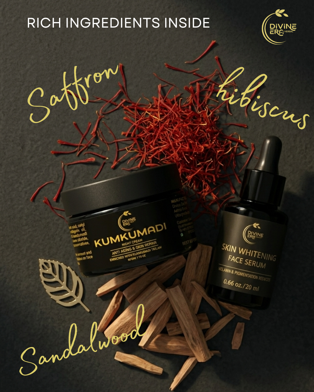De Pigmentation Kit – Kumkumadi Cream & Face Serum for Dark Spots, Pigmentation & Uneven Skin Tone