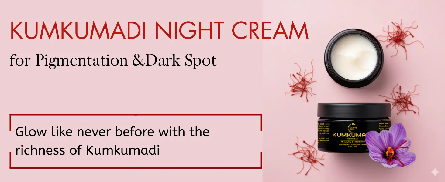 Divine Era Herbal Kumkumadi Cream for pigmentation and skin brightening