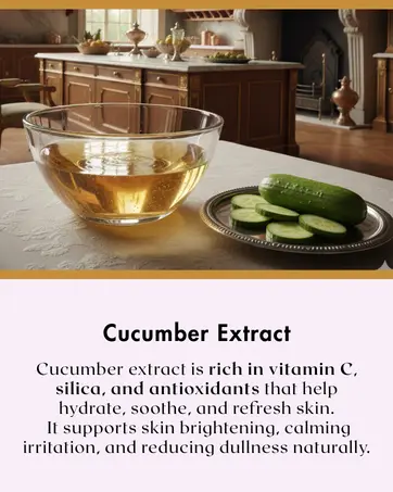 Cucumber extract face serum for hydration, soothing, and natural glow