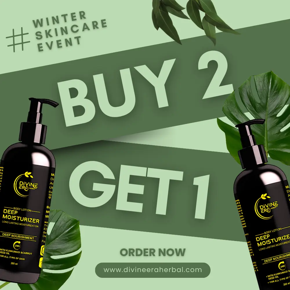 Divine Era Herbal Body Lotion Combo Offer – Buy 2 Get 1 Free – Herbal Moisturizing Body Lotion for Soft and Glowing Skin
