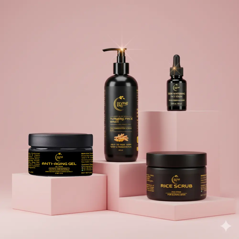 Anti Aging Kit for Women herbal skincare set for glowing and youthful skin